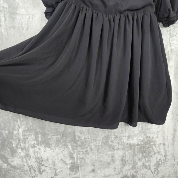 Arula Babydoll Dress Smocked Back Square Neck Puff Sleeve Whimsigoth Size A (1X) - Picture 12 of 13